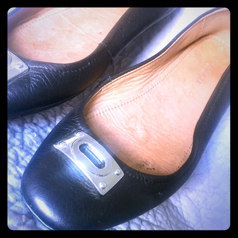 COACH Black flats.